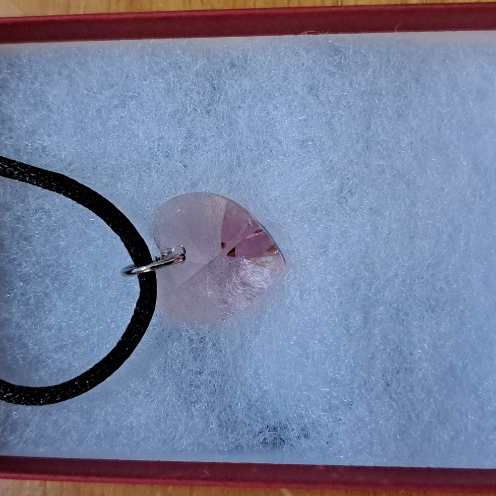 Evening Blossom Crystal Heart Necklace